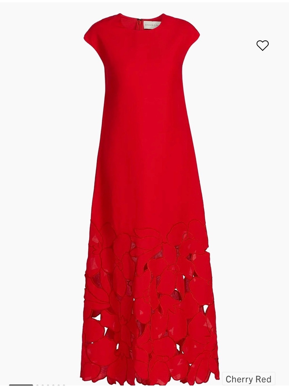 SACHIN & BABI Sabette Maxi Dress size 0 cherry cutout shirt dress. - Picture 6 of 17